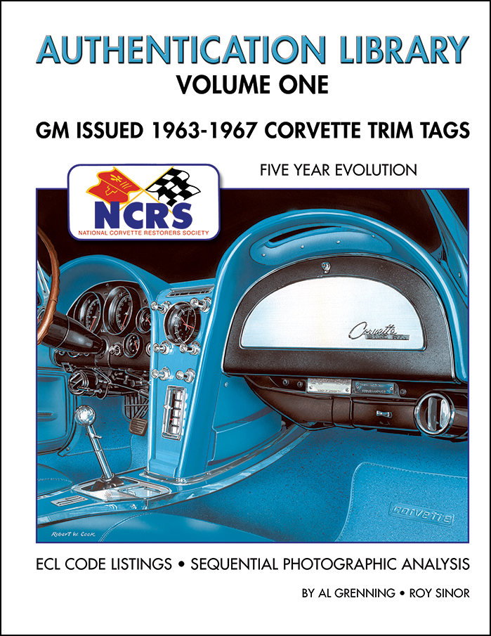 (image for) NCRS Authentication Library Vol 1 1963-67 Corvette Trim Tags - Click Image to Close